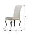 SILLA ·BARROQUE· ACERO BLANCA